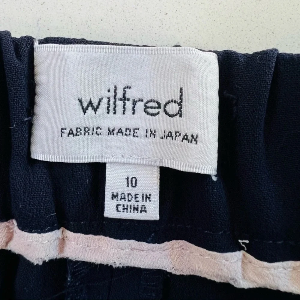 Wilfred High Rise Navy Black Straight Leg Trousers 10